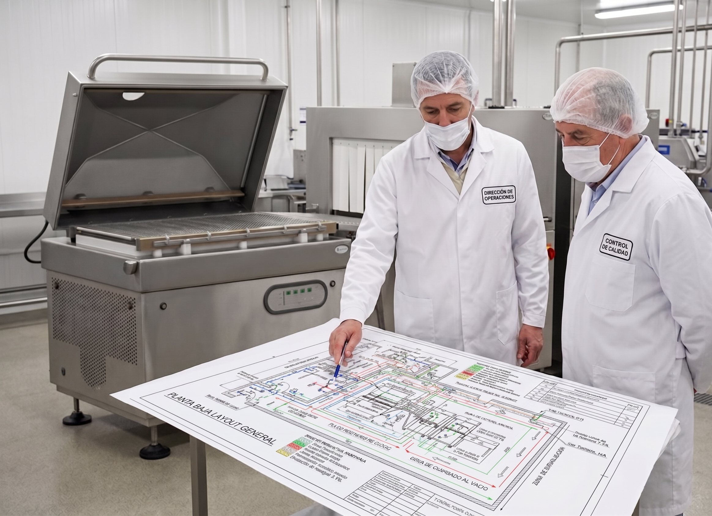 Ingenieros revisando planos